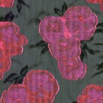 BR-1054A - Μπροκάρ με Κόκκινο Floral Κέντημα