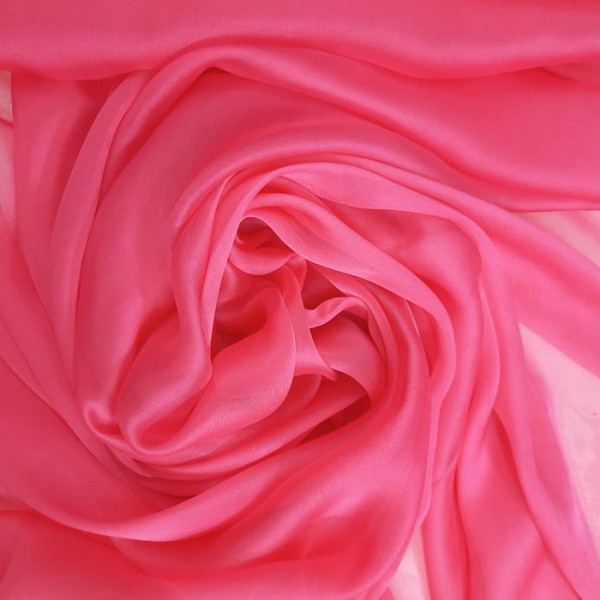 PL-2080 - Μουσελίνα Chiffon Γαλλίας Ροζ του Τριαντάφυλλου