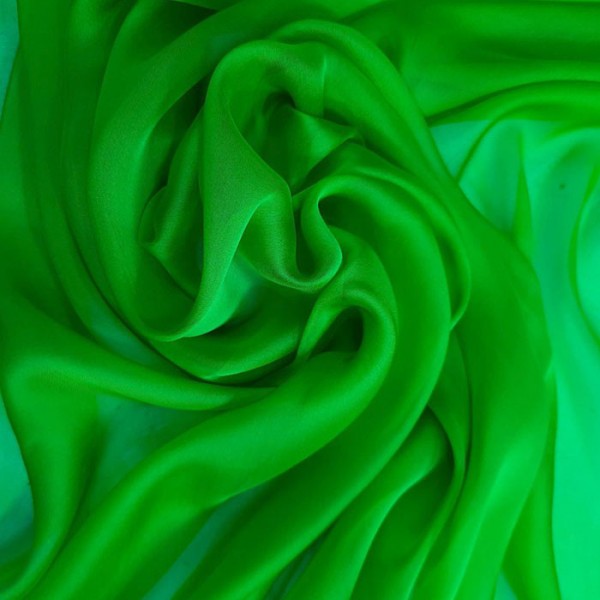 PL-2081 - Μουσελίνα Chiffon Γαλλίας Έντονο Πράσινο
