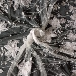 BRD-1205 - Tούλι Κεντημένο Παγιέτα και Χάντρα
